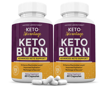 (2 Pack) Keto Advantage Keto Burn Pills 1275MG New & Improved Formula Contains Apple Justified LaboratoriesUS supplements
