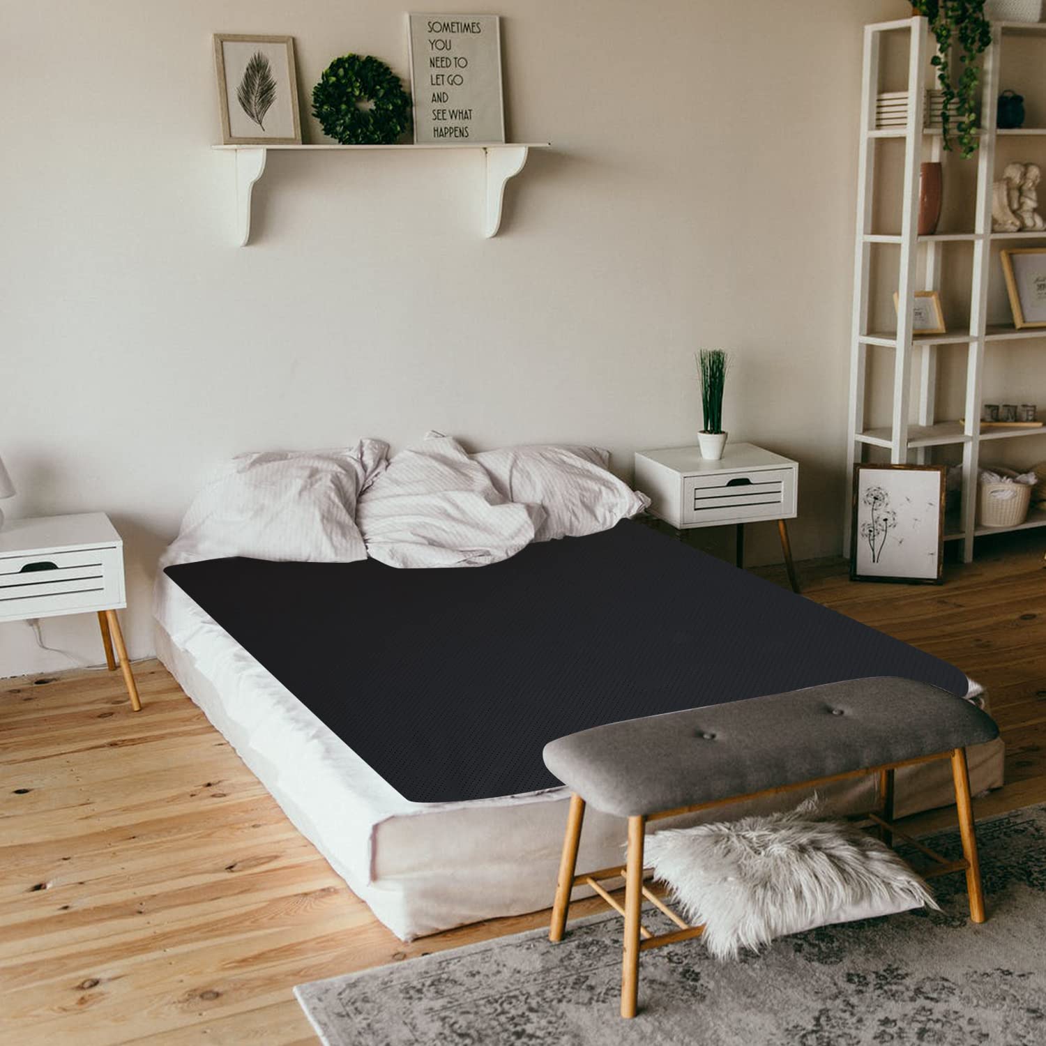 Grounding Mat, Grounding Mattress Cover Pad Grounding Mats Earth Connected Conductive Carbon AlfredxAu supplements