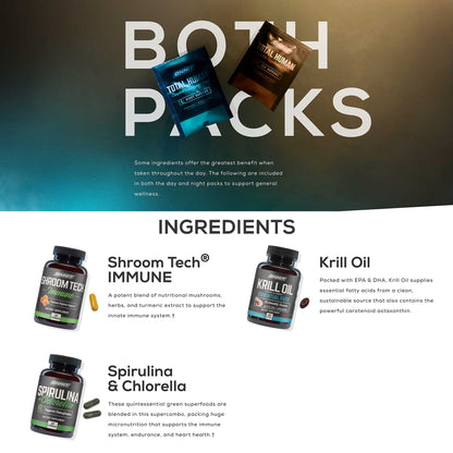 ONNIT Total Human Day and Night Vitamin Packs for Men and Women,Capsule, 30-Day ONNITUS supplements