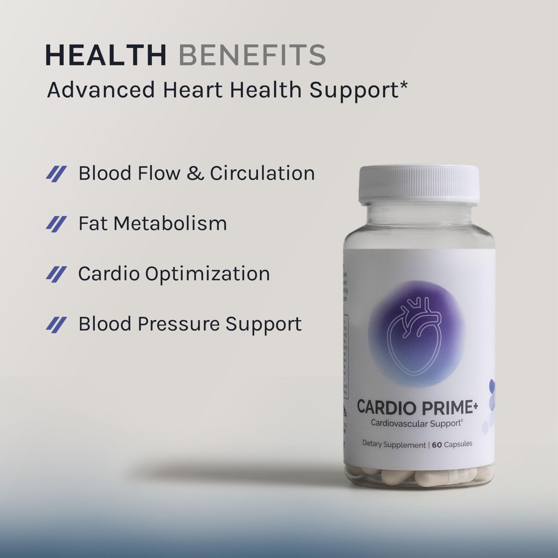 InfiniWell InfinWell Cardio Prime+ Heart Health Supplements - Antioxidants & Innovative Peptides for Cardiometabolic Health - NAD3 & Nattokinase for A Healthy Heart & Metabolic Balance (60 Capsules) InfiniWellAu supplements