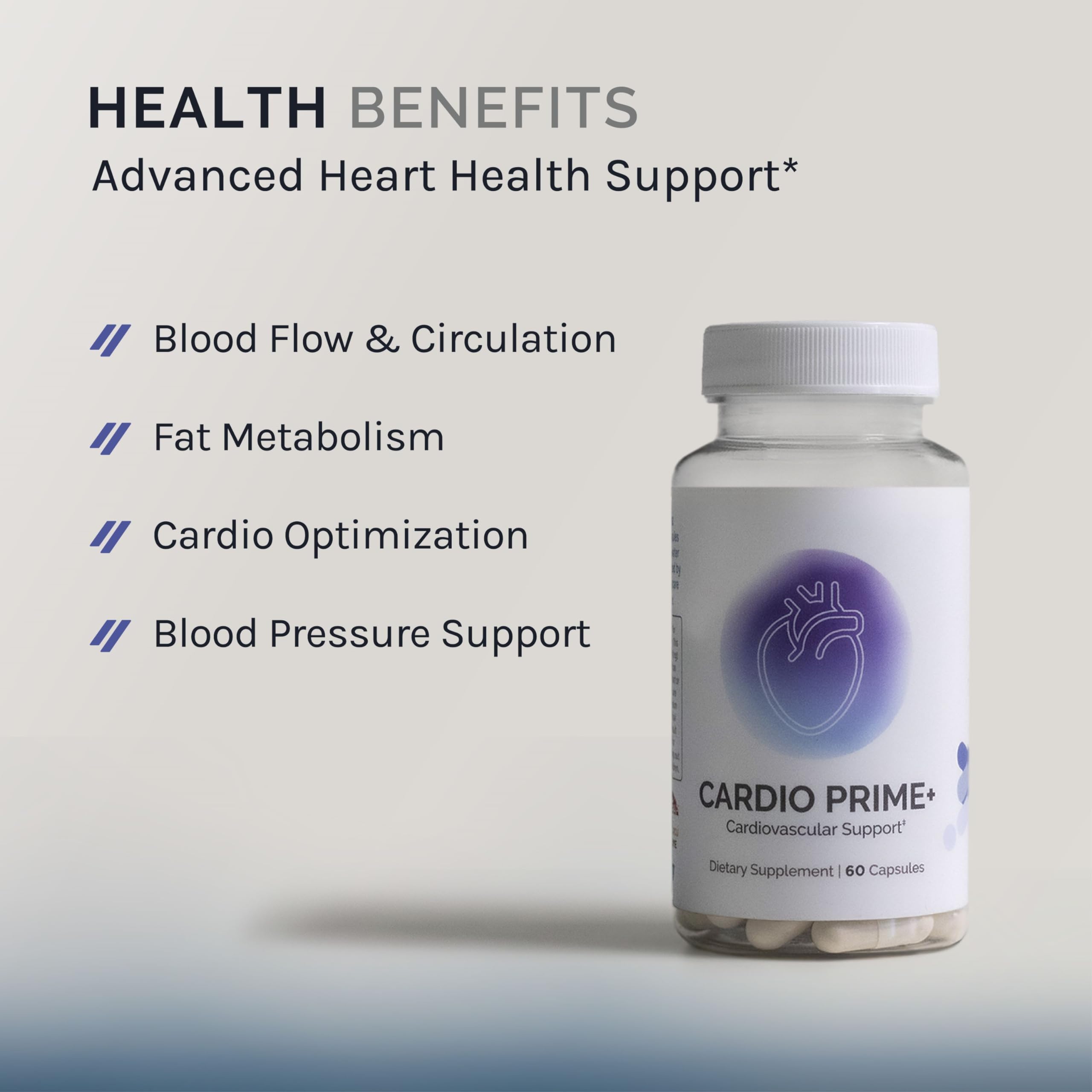 InfiniWell InfinWell Cardio Prime+ Heart Health Supplements - Antioxidants & Innovative Peptides for Cardiometabolic Health - NAD3 & Nattokinase for A Healthy Heart & Metabolic Balance (60 Capsules) InfiniWellAu supplements