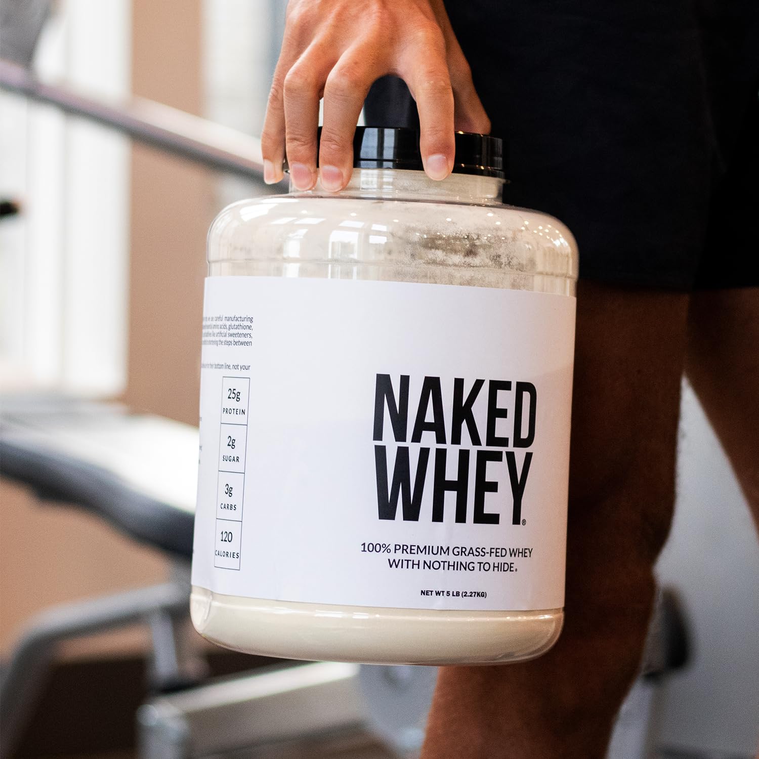 NAKED WHEY 5LB 100% Grass Fed Unflavored Whey Protein Powder - US Farms NAKEDUS supplements