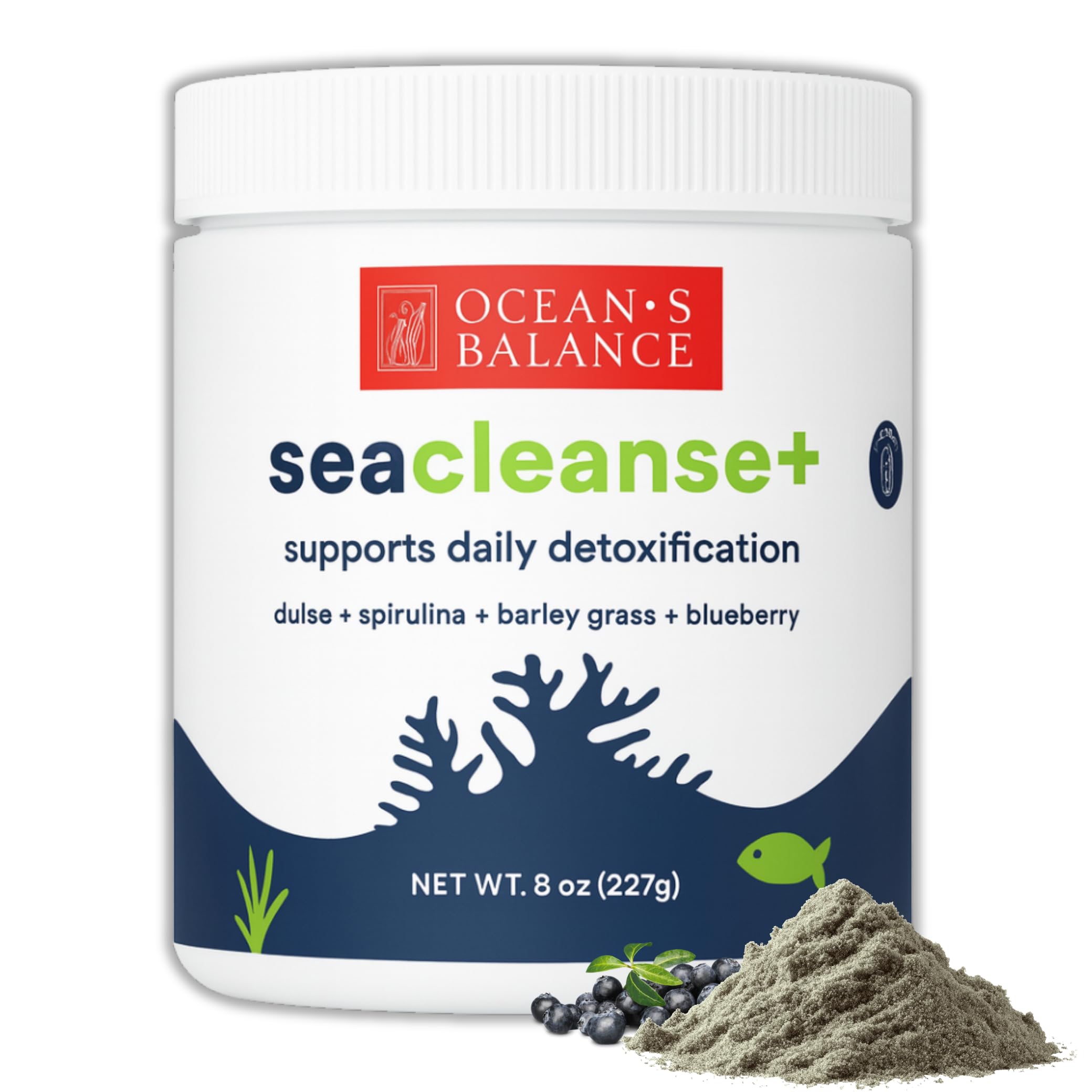 Ocean's Balance Seacleanse+ Daily Detox Cleanse Powder | Gut Health & Immune Support | Supports Gentle Cleanse & Vitality | 8oz Ocean's Balance Clean Taste of MaineAu supplements