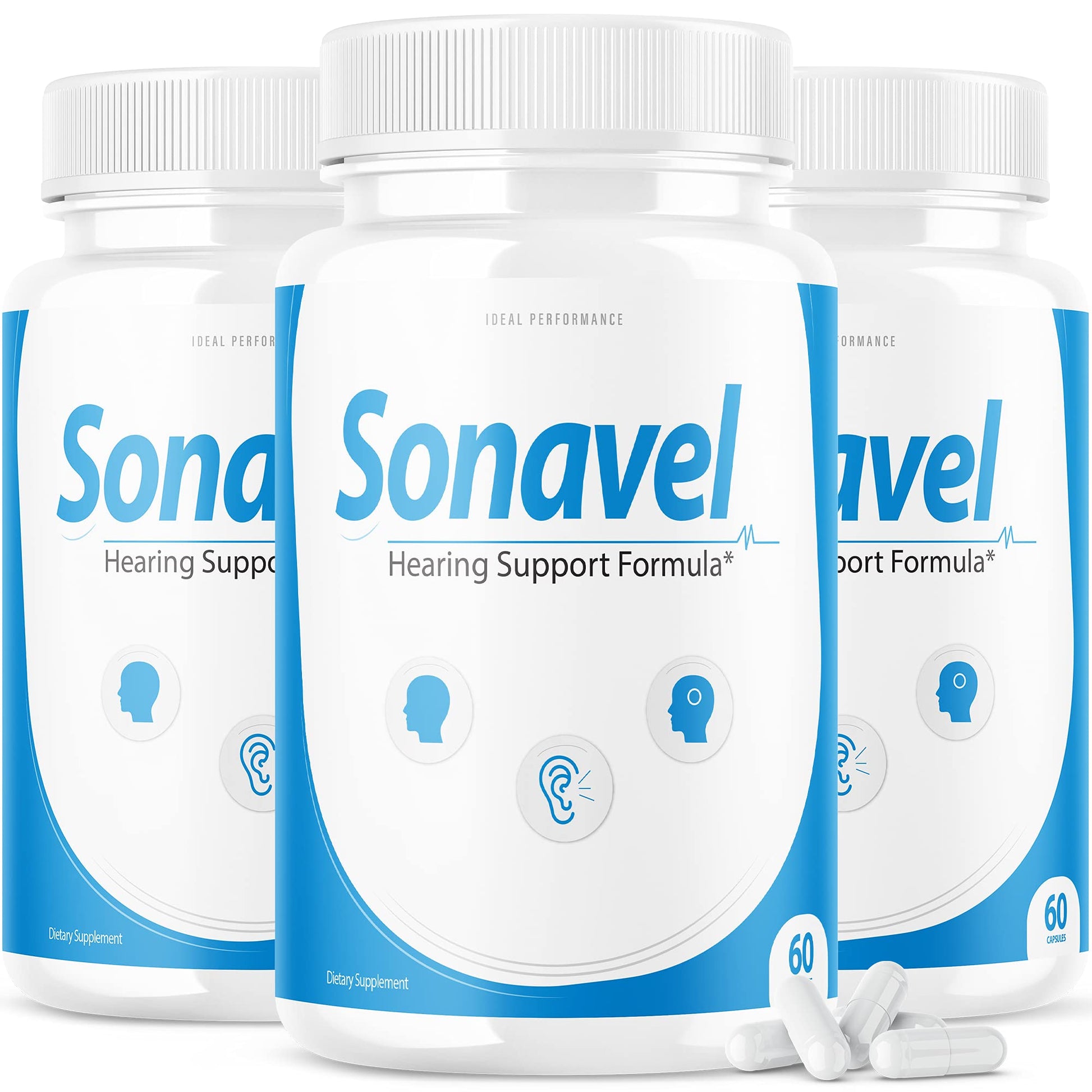 IDEAL PERFORMANCE (3 Pack) Sonavel Hearing Support Formula Tinnitus Pills IDEAL PERFORMANCEUS supplements