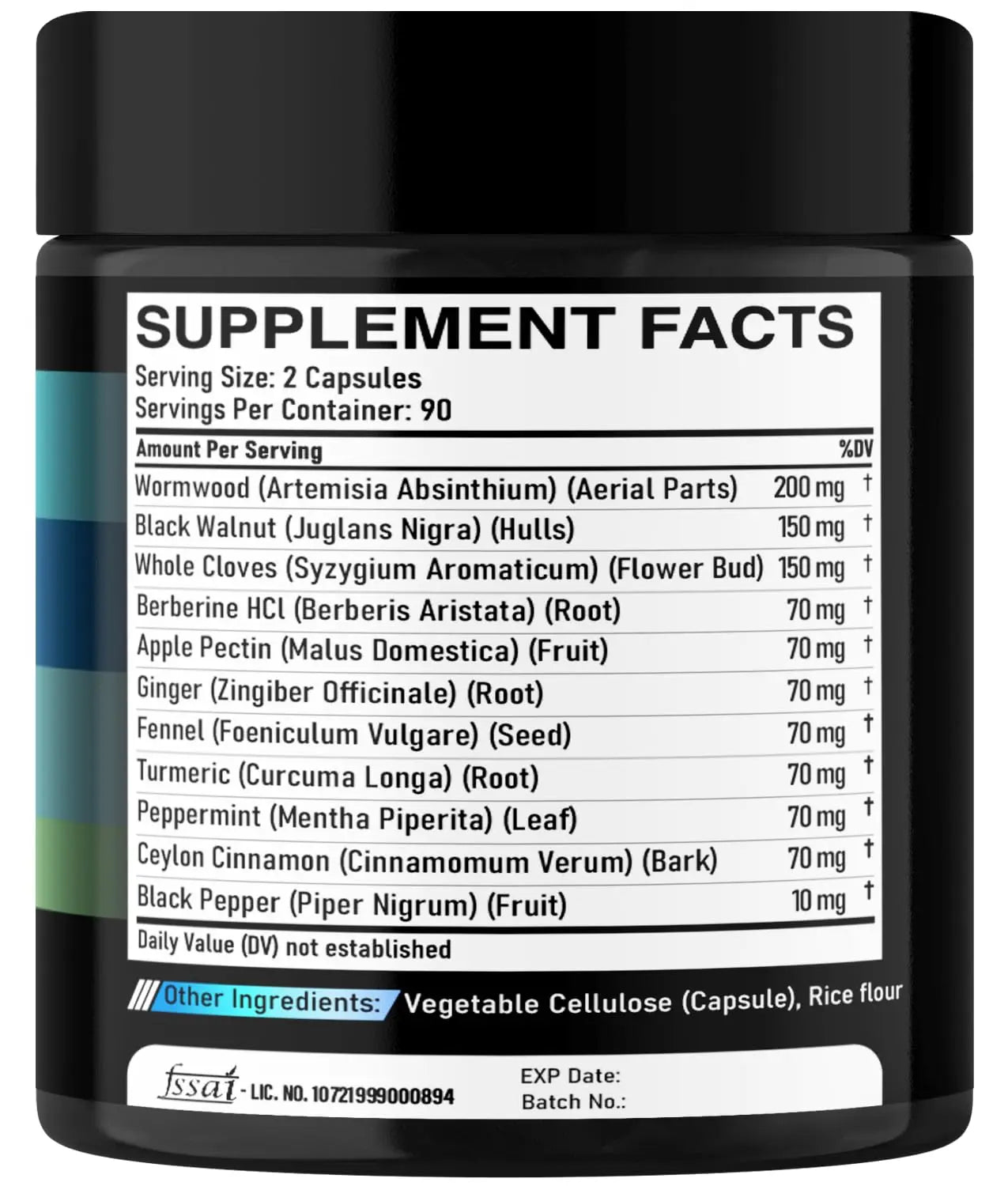 DEDICAD 11in1 Wormwood Capsules - 180 Capsules Extracted from Black Walnut, Cloves, Ginger, Turmeric, Apple, Berberine HCl & More - Support Immune System for 3 Months DEDICADnz supplements
