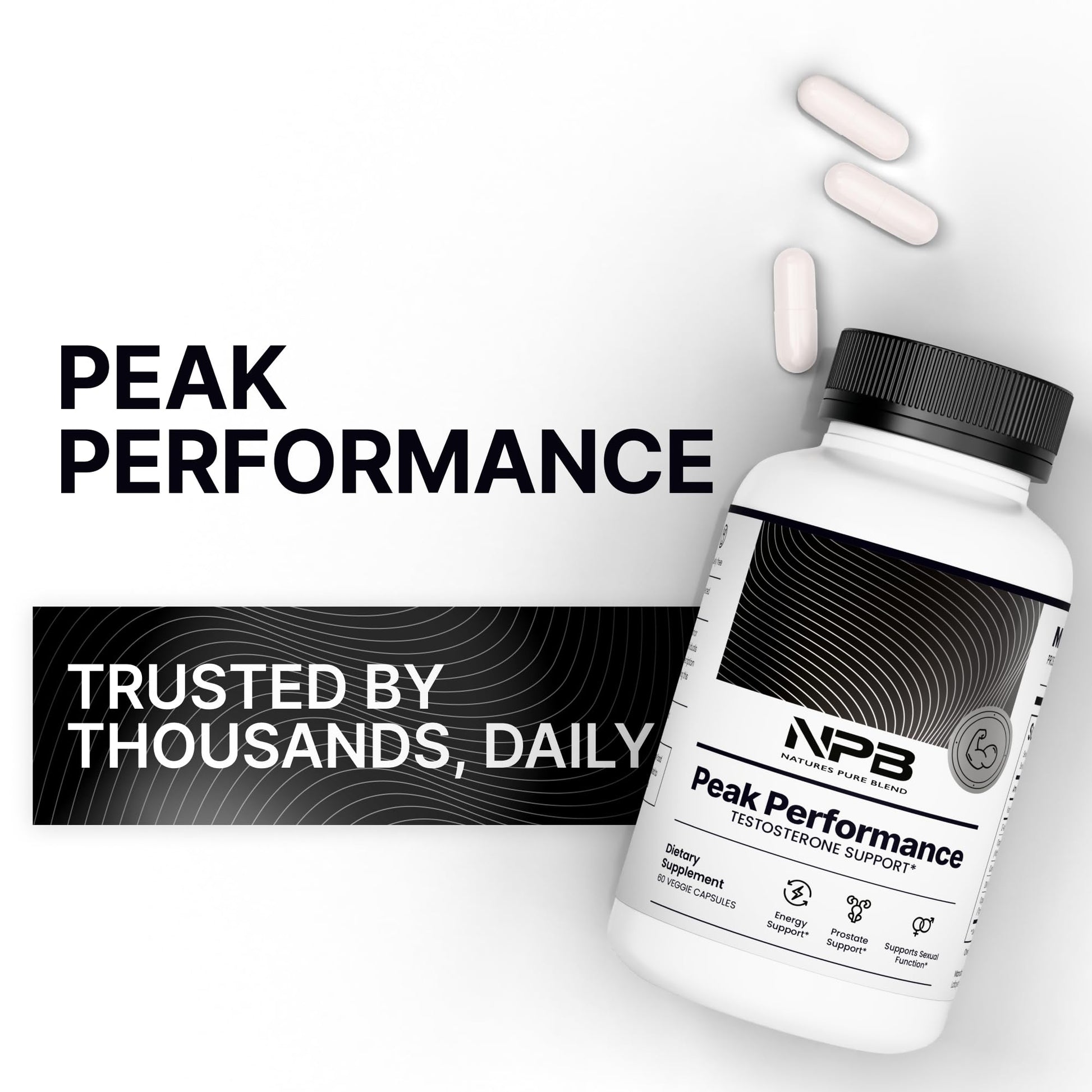 Nature's Pure Blend Peak Performance – Testosterone Supplement for Men with D-Aspartic Acid, Ashwagandha & DIM – Mens Prostate Health Support, Muscle Strength & Energy – Prostate Supplement Nature's Pure BlendAu supplements