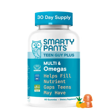 SmartyPants Teen Guy Multivitamin Gummies - Improved Formula: Omega 3 (DHA/EPA), Vitamin D3, C, Vitamin B12, B6, A, K & Zinc SmartyPantsAu supplements