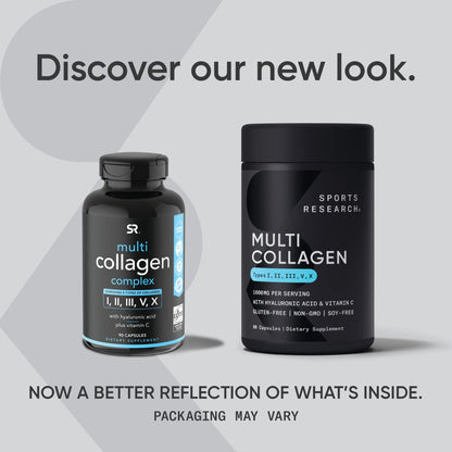 Sports Research Multi Collagen Pills (Type I, II, III, V, X) Hydrolyzed Collagen Peptides Sports ResearchUS supplements