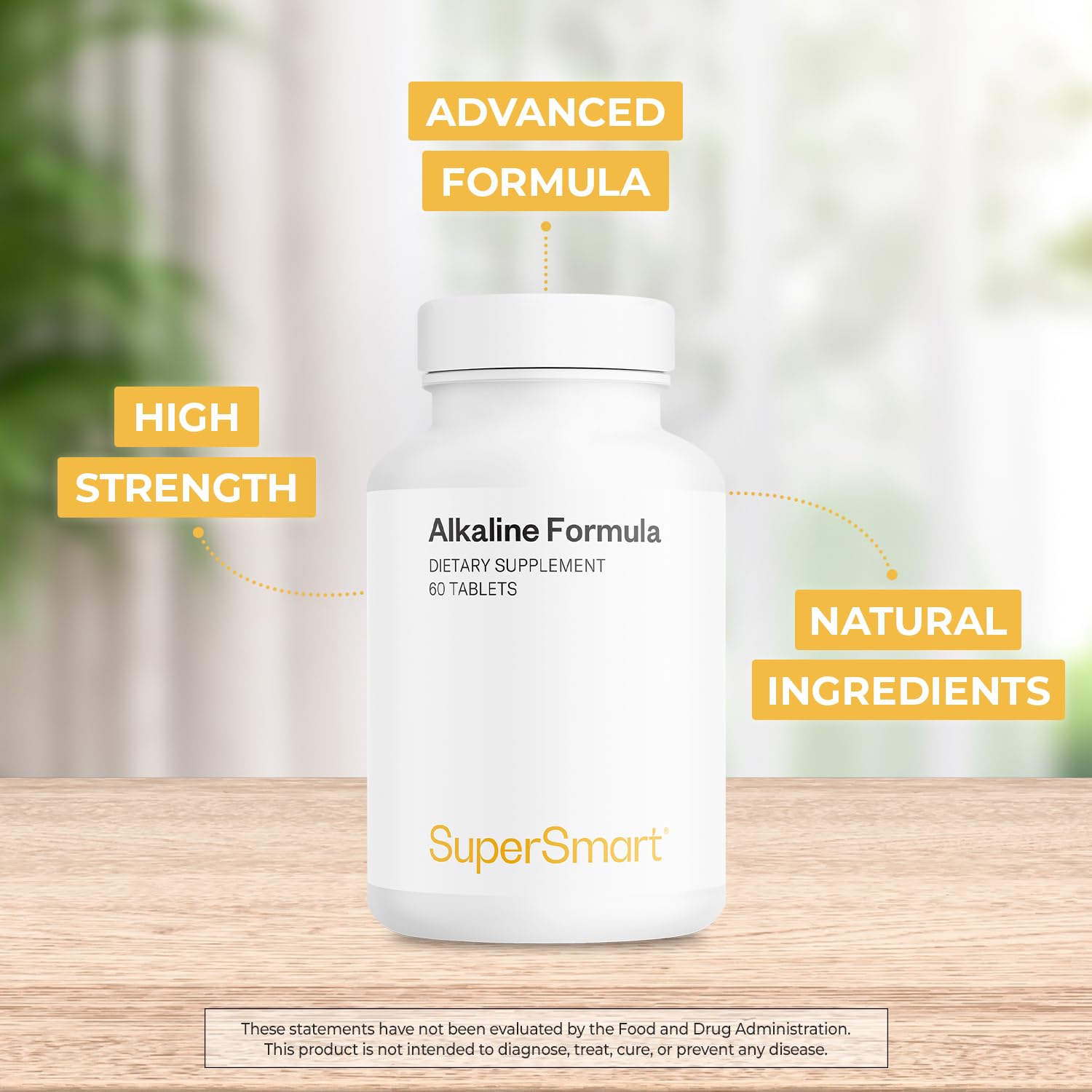 Supersmart - Alkaline Formula Supplement (Advanced Formula) - with Potassium Phosphate, Calcium & Magnesium Citrate - pH Balance | Non-GMO & Gluten Free - 60 Tablets SupersmartAu supplements