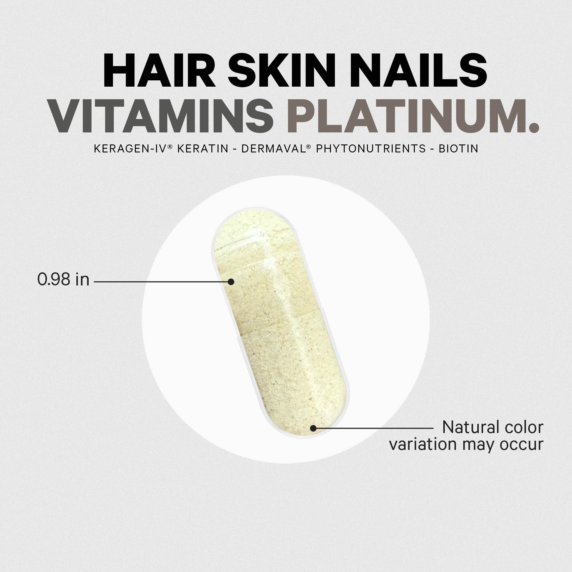 Codeage Hair Skin Nails Vitamins Platinum - KeraGEN-IV Keratin, Dermaval - Hair Fall, Skin Elasticity & Moisture Support - Biotin 5000, Collagen, Vitamin C, Coffeeberry, PABA Supplement - 60 Capsules CodeageAu supplements