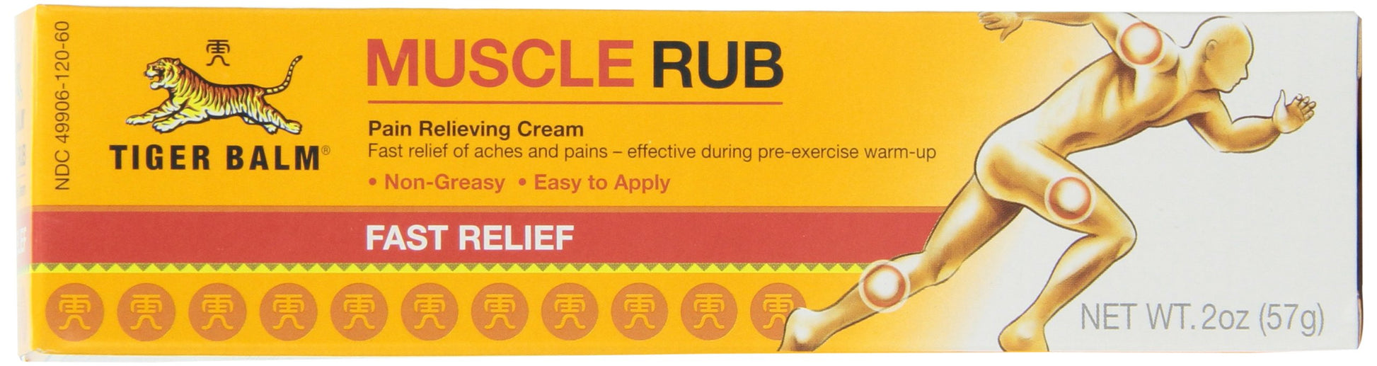 Tiger Muscle Rub Topical Analgesic Cream 2 Ounces (57 g) (Pack of 4) Tiger BalmAu supplements