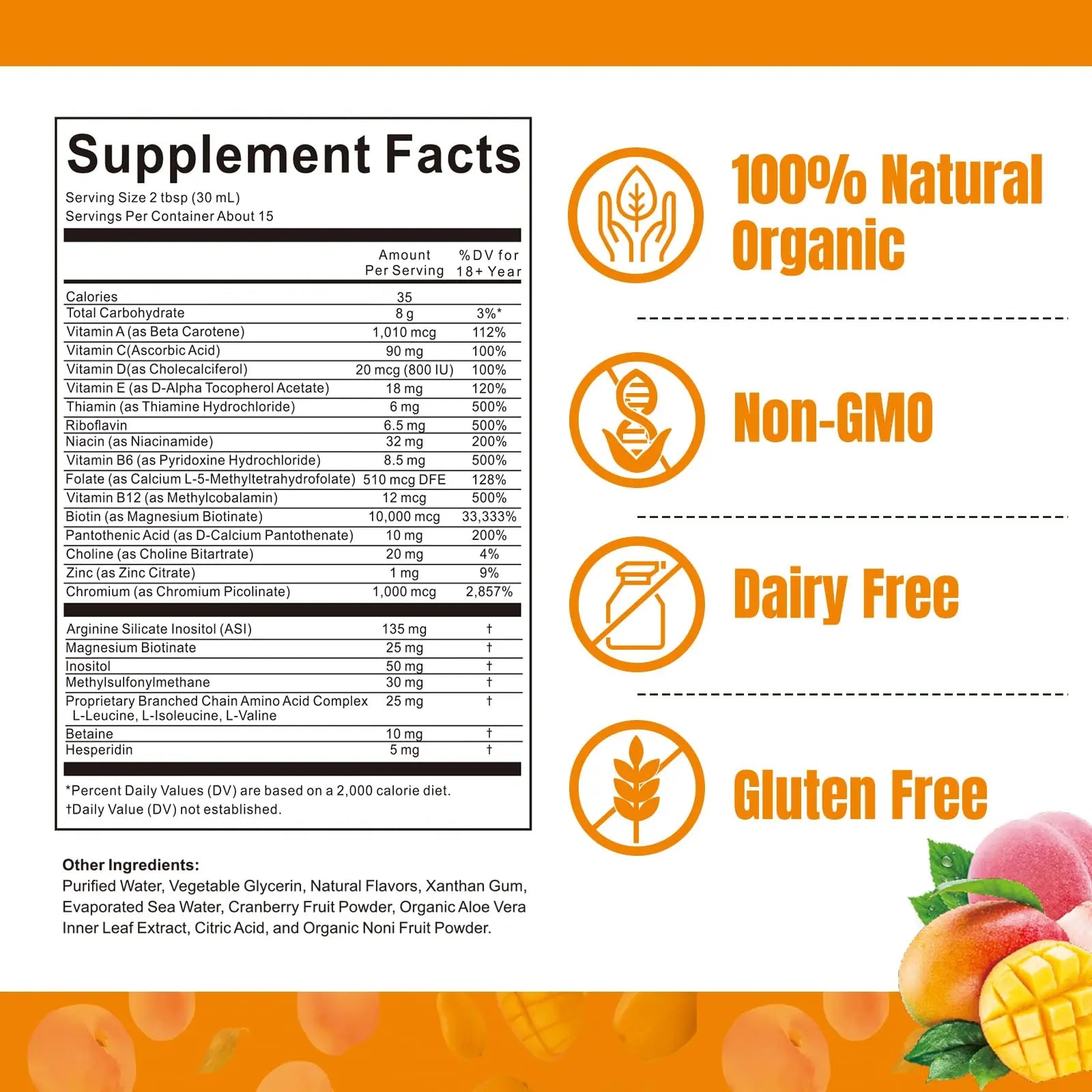 Liquid Multivitamin for Hair Growth | Biotin 10000mcg | Hair & Skin Support Supplement | Clinically Tested for Thicker Hair & Skin Elasticity HOWEEJETAu supplements
