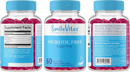 SmileVites Prebiotics Fiber Gummy Digestive Health - Vegan Friendly, GMO Free, Kosher Heartland PharmaUS supplements