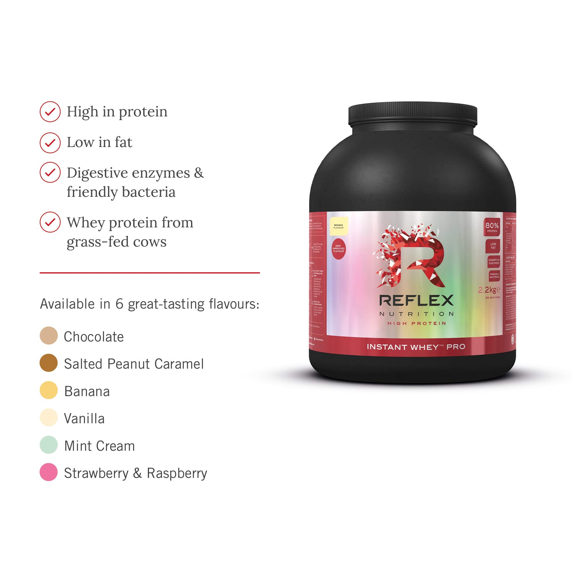 Reflex Nutrition Instant Whey Pro | Whey Protein Powder Shake | High in Protein 80 g Reflex NutritionAu supplements