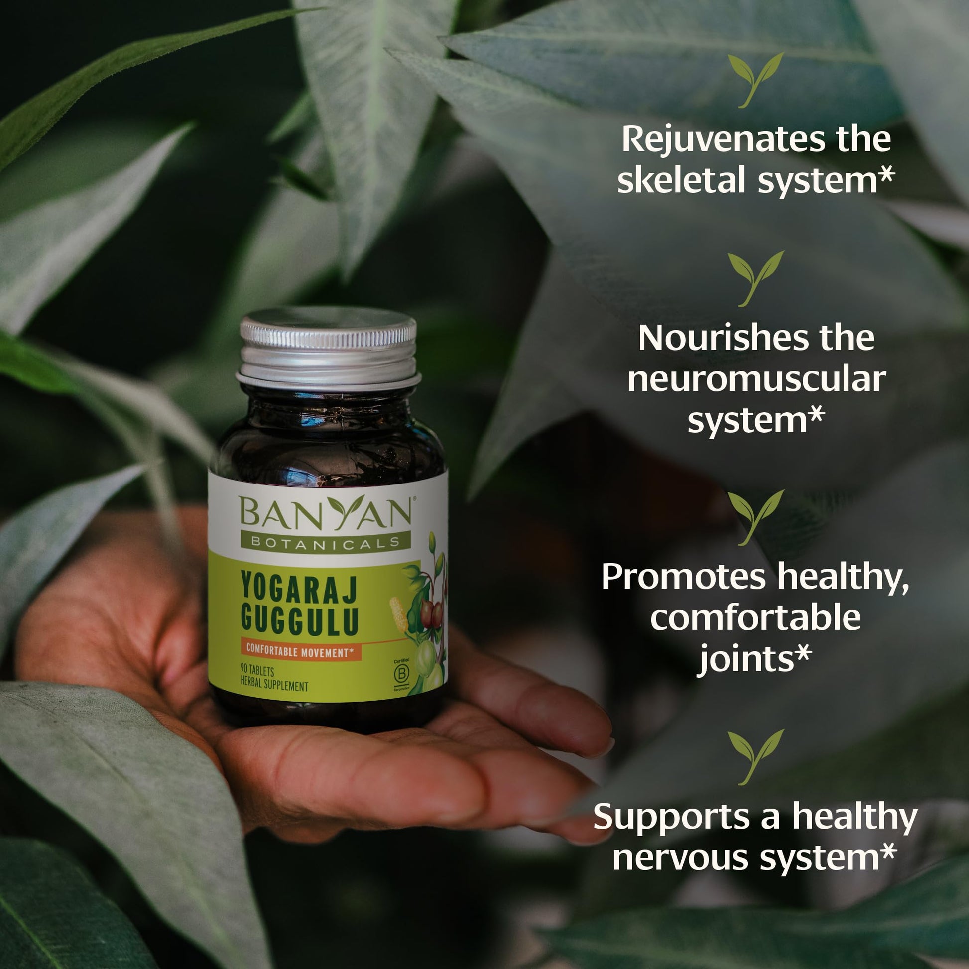 Banyan Botanicals Organic Yogaraj Guggulu – Joint Support & Mobility Supplement – Ayurvedic Herbal Blend for Flexibility, Neuromuscular Comfort – Deep Systemic Detox – 90 Tablets – USDA Organic* Banyan BotanicalsAu supplements