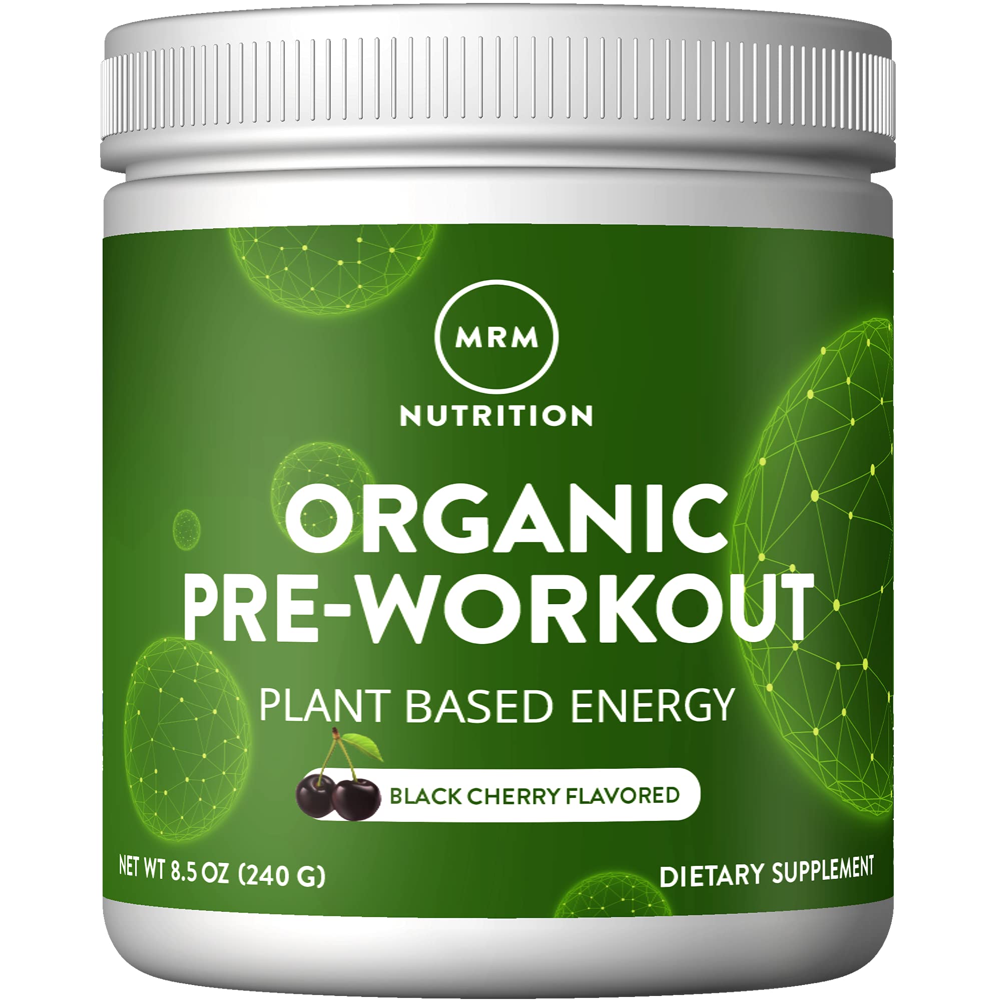 MRM Nutrition Organic Pre-Workout Powder | Black Cherry Flavored | Superfoods MRMAu supplements