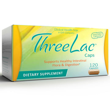 Global Health Trax GHT - ThreeLac Probiotic Capsules, 120 Count - Comprehensive Digestive Support for Men, Women, and Children - Immune System and Gut Balance, Non-GMO ght Global Health TraxAu supplements