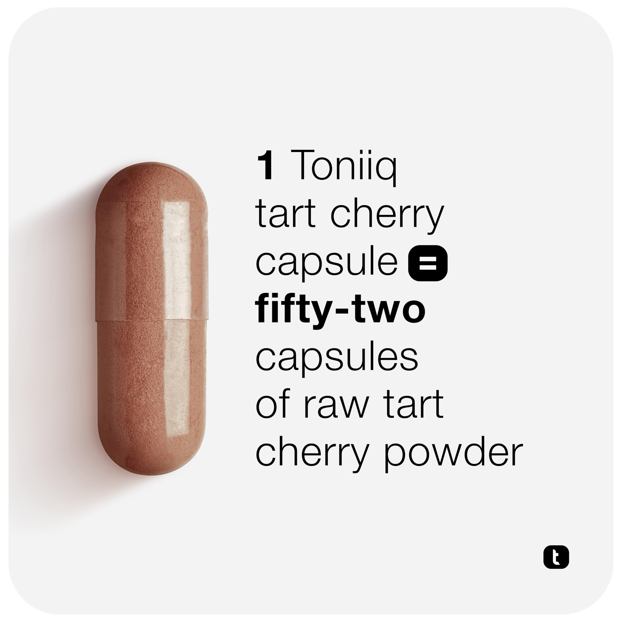 Toniiq Tart Cherry Capsules - Ultra High Potency 52:1 Extract - Highly Concentrated - Third-Party Lab Tested for Purity & Quality - 120 Capsules ToniiqAu supplements