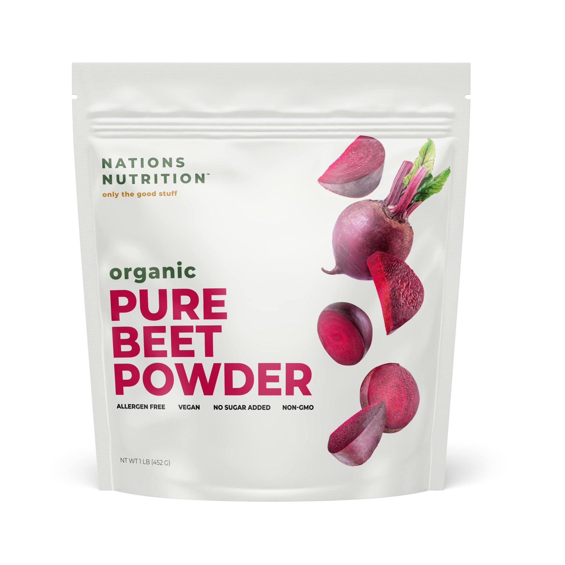 Nations Nutrition Pure Beet Root Powder Organic - Nitric Oxide Circulation Superfood Nations NutritionAu supplements