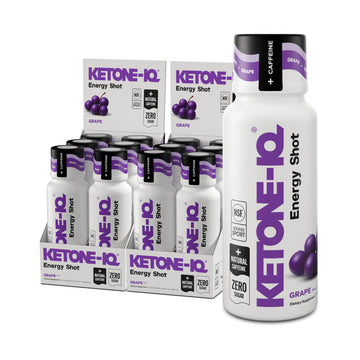 Ketone-IQ Caffeine Performance Energy Shots – Clean Energy for Focus & Endurance, 5g Ketones, 100mg Green Tea Caffeine, B Vitamins, 12 Pack (Grape) Ketone-IQAu supplements