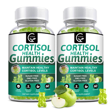 GORNVB Cortisol Gummies, Cortisol Supplement for Women with Magnesium, Ashwagandha, Rhodiola, Phosphatidylserine, L-Theanine, Black Pepper, Vitamin C & B6 - Relaxation, Focus, Sleep Support - 2 Pack GORNVBAu supplements