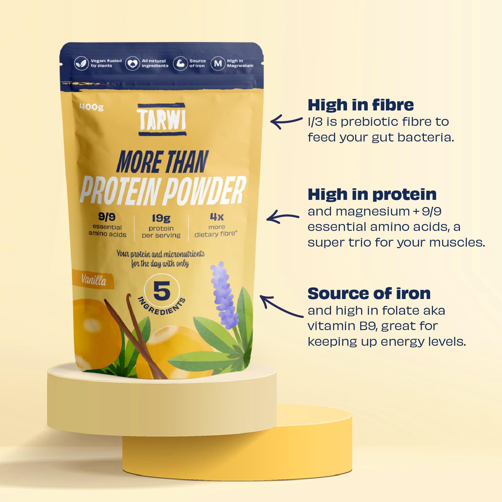 Tarwi Lupin 100% Natural No Bloating Vegan Protein Powder + High Fibre Gut Friendly Plant Based Protein TarwiAu supplements
