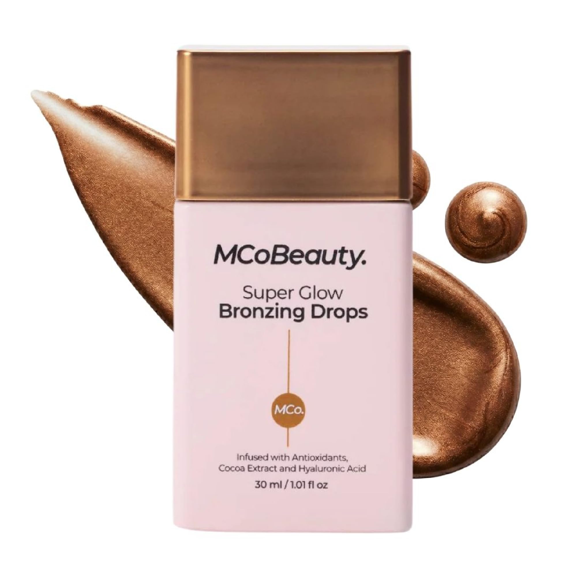 MCoBeauty - Super Glow Bronzing Drops - Effortless Face Tan with Shimmer Formula - Face Care, Bronze Drops - Contains Hyaluronic Acid, White Tea Extract, Cocoa Extract and More MCoBeautyAu supplements