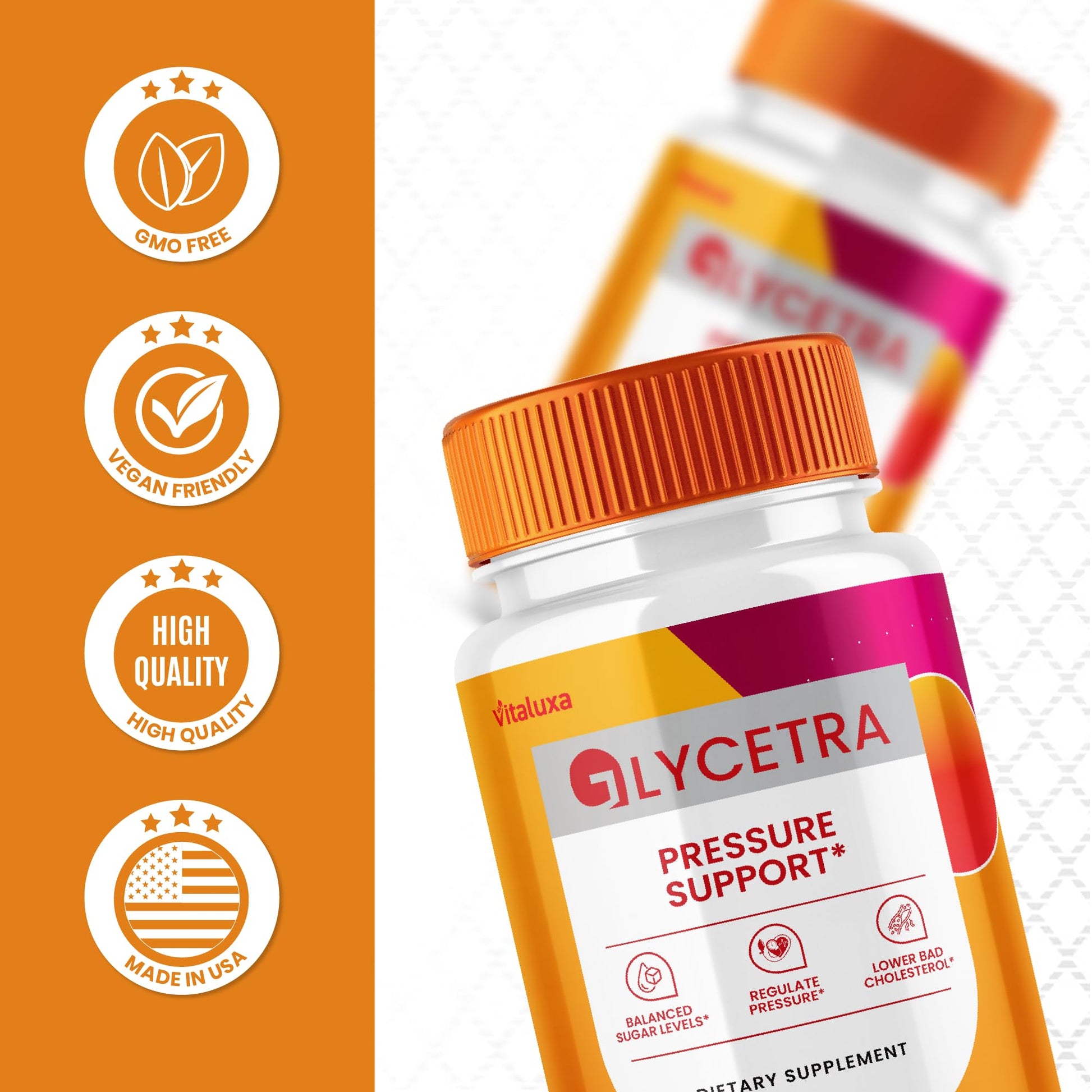 (2 Pack) Glycetra Capsules, Glycetra Blood Support Supplement Advanced Formula Premium Blend All Natural Balance Flow, Glicetra Pills Maximum Strength Glycogen Support Health Wellness Review (120 Ct) VitaluxaAu supplements