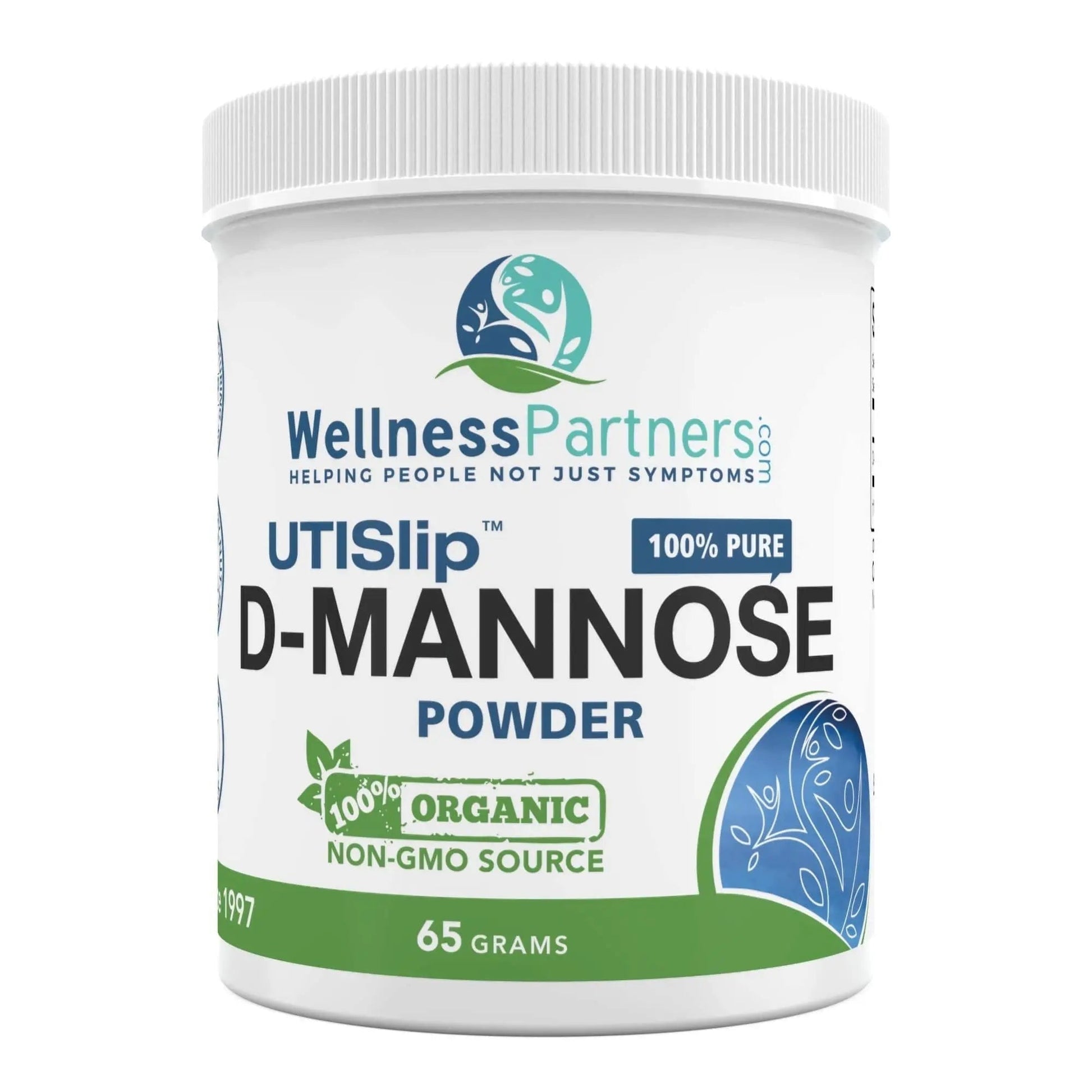 Now New UTI-Slip D Mannose Non GMO Organic Source Powder 65g jar WellnessPartnersAu supplements