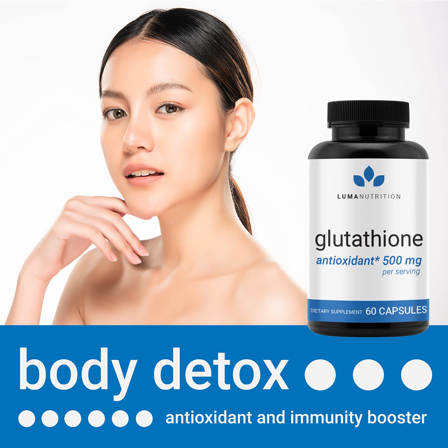 Premium Glutathione - Reduced Glutathione 500mg - Glutathione Supplement - L-Glutathione Luma NutritionAu supplements