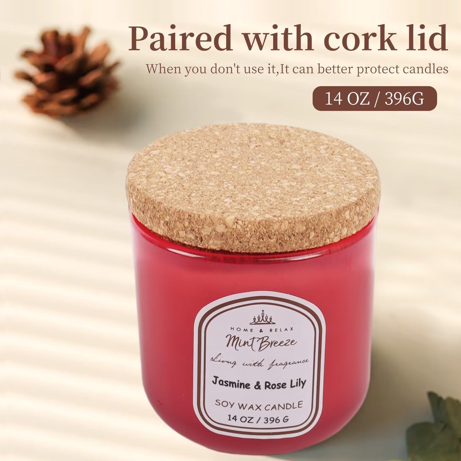 HOME & RELAX 14oz Scented Soy Wax Candle,Big Candle, More Than 80 Hours Long Lasting Burning time HOME & RELAXAu supplements