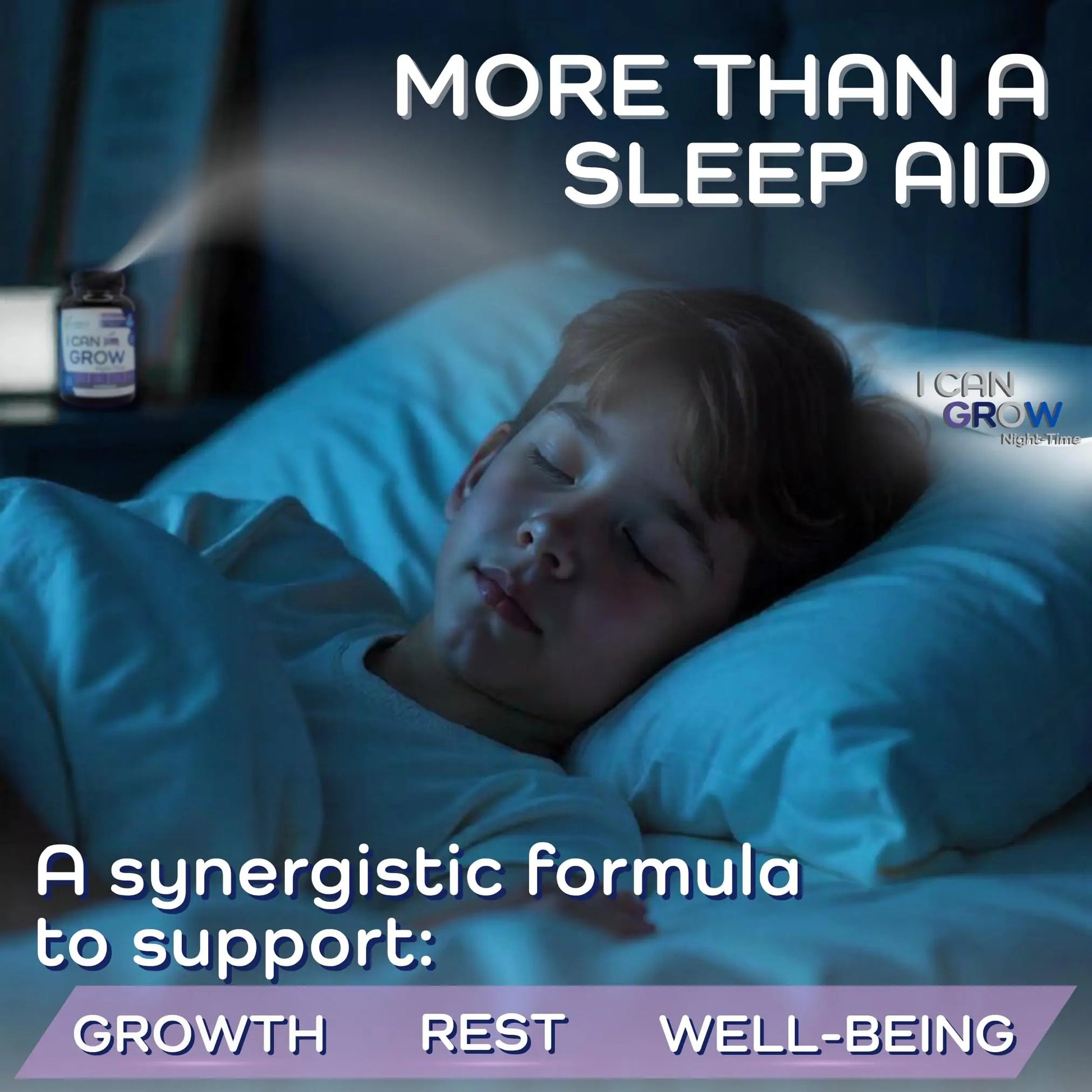 I Can Grow NightTime Kids Vitamins Multivitamin Sleep Aid | Magnesium for Kids with Magnesium Bisglycinate | Natural Calm & Recovery | FaweloAu supplements