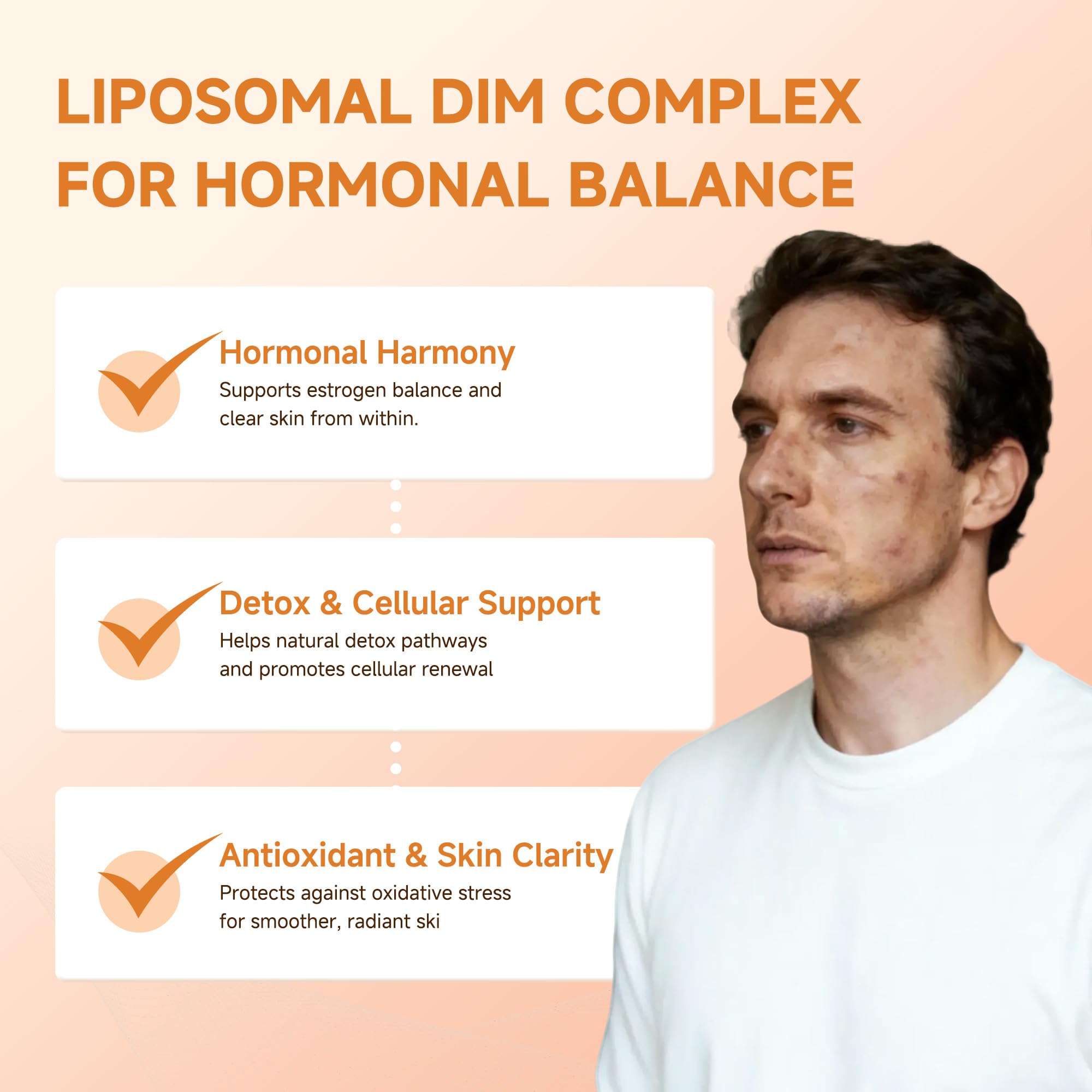 DIM Supplement 400 mg | Advanced Liposomal Multi-Action Complex for Estrogen Balance in Women & Men | Supports Hormonal Acne, Healthy Estrogen Metabolism & Clear Skin | Third-Party Tested DismokAu supplements