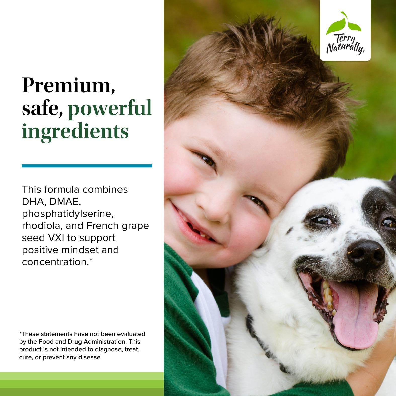 Terry Naturally Calm Kids - Calm Child Supplement - Brain Health for Focus, Memory & Concentration - Attention Supplement for Kids - Support Learning & Concentration - 60 Capsules Terry NaturallyAu supplements