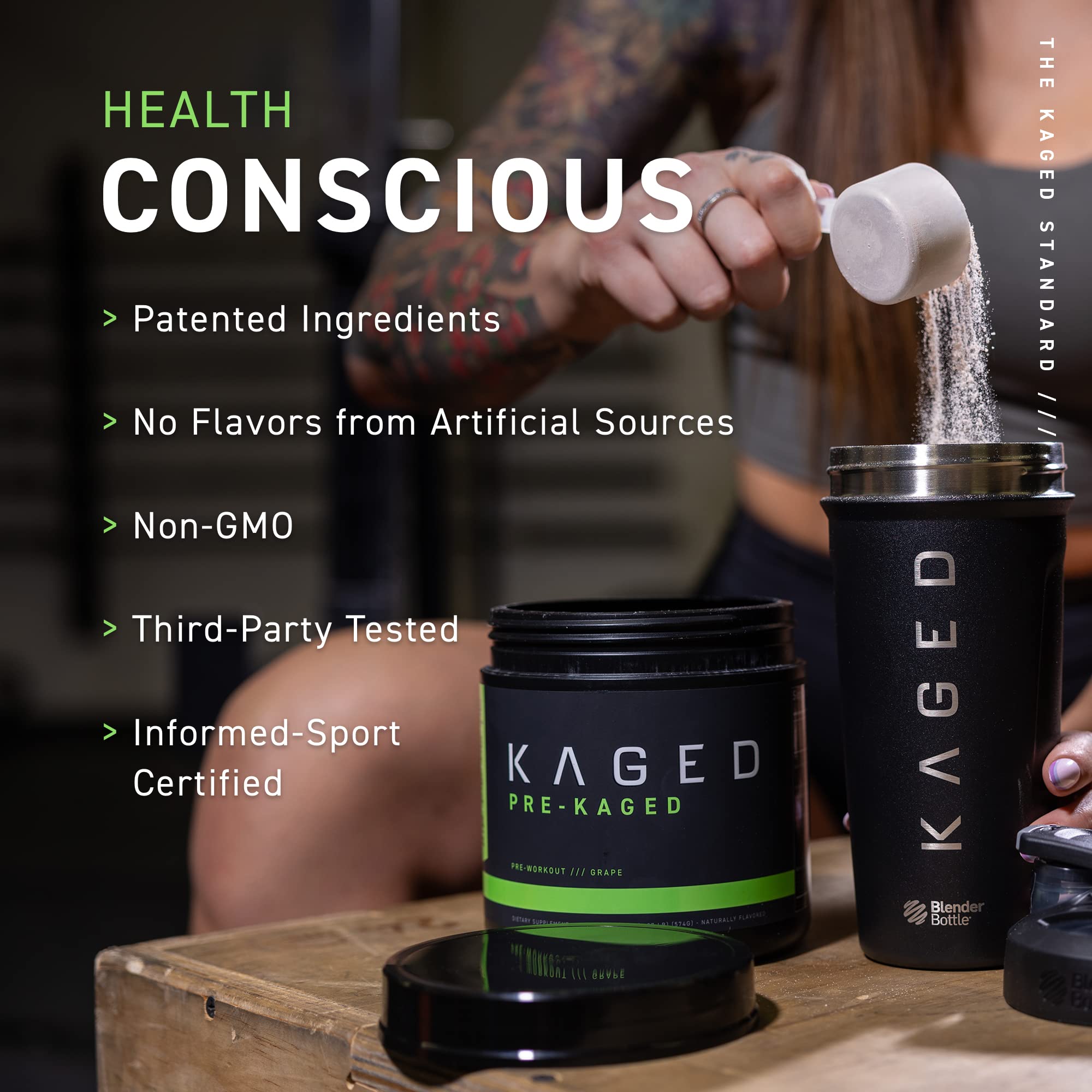 Kaged Original Pre Workout Powder | Berry Blast | Pre-Kaged | Formulated with Creatine KagedAu supplements