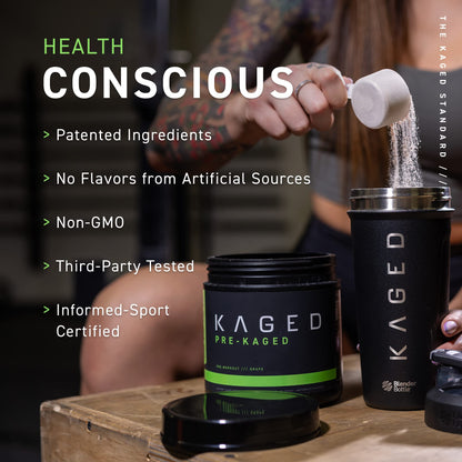 Kaged Original Pre Workout Powder | Berry Blast | Pre-Kaged | Formulated with Creatine KagedUS supplements