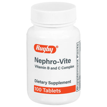 Rugby Nephro-Vite Vitamin B and C Complex Tablets - Dietary Supplement - 100 Count (1 Pack) RUGBY LABORATORIESAu supplements