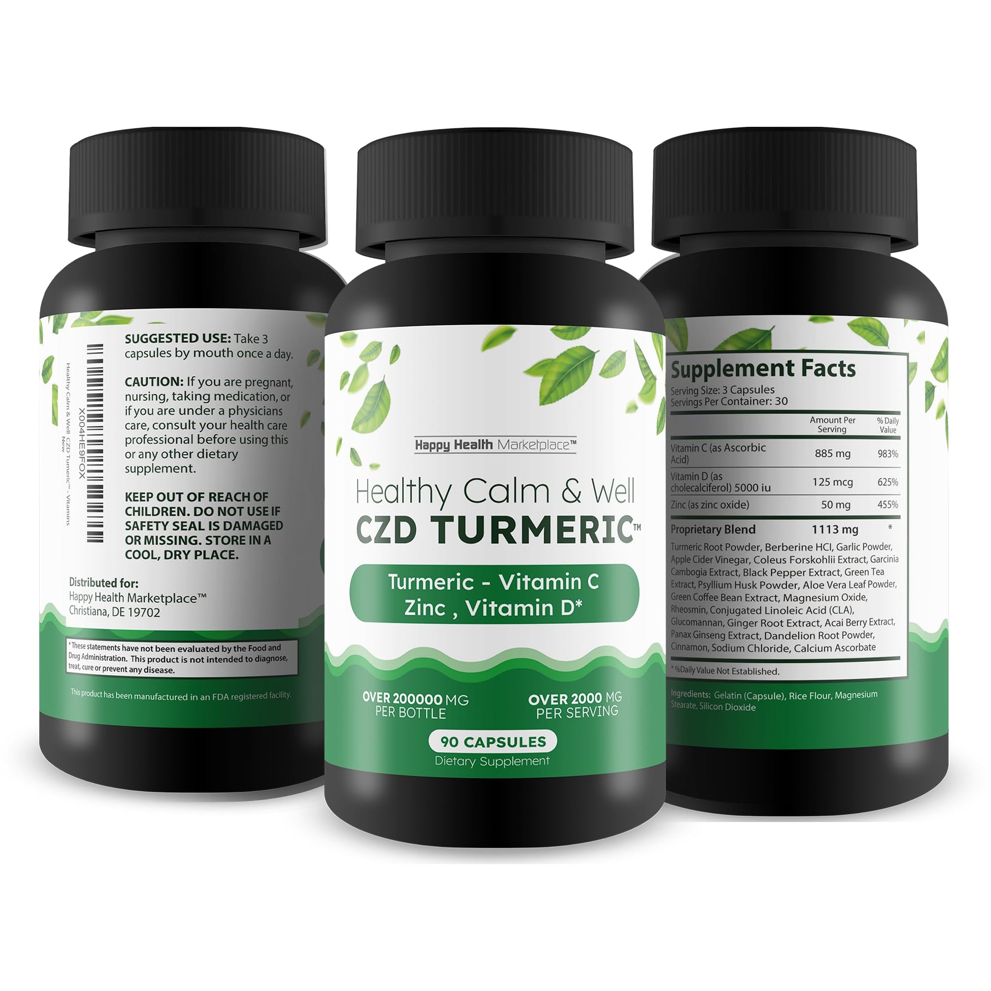 Healthy Calm & Well CDZ Gummies Capsules - Our Best CDZ Supplement Vitamin C D and Zinc - Turmeric Vitamin C D Zinc Magnesium - Our Best Calmwell Cdc Gummies Capsules Zinc Vitamin C Vitamin D Turmeric Happy Health MarketplaceAu supplements