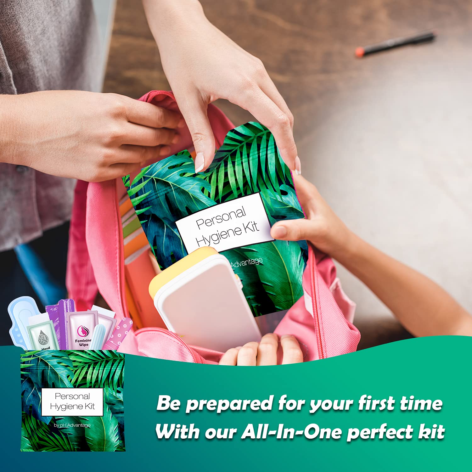 Menstrual Kit All-in-One | Convenience on The Go | Single Period Kit Pack for Travelling, Tweens pH AdvantageAu supplements