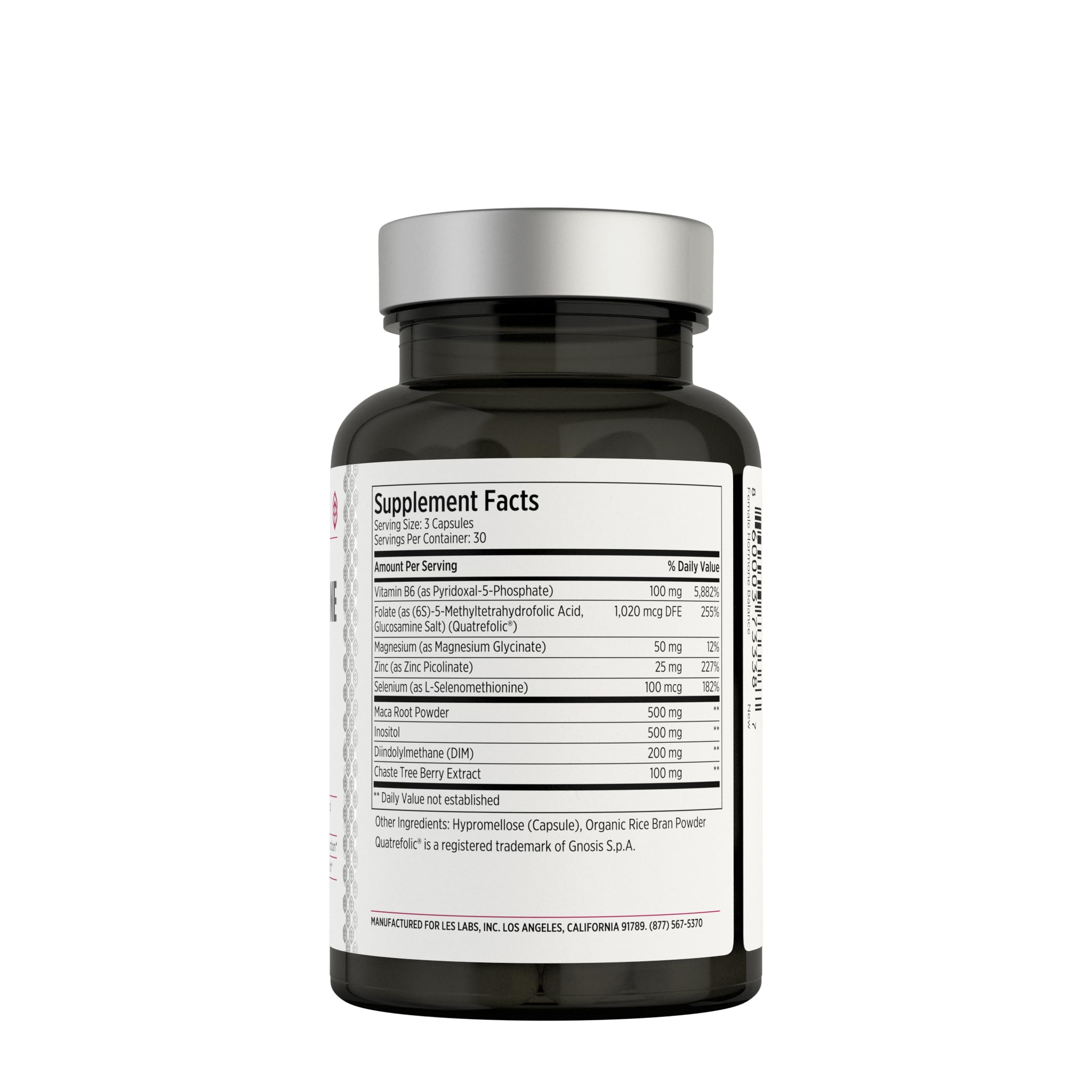 LES Labs Female Hormone Balance Supplement – Hormone Support for Women with Inositol, DIM, Vitex, Chaste Tree, Vitamin B6 & Folate – Menstrual Cycle & Fertility Support – 90 Capsules – Non-GMO LES LabsAu supplements