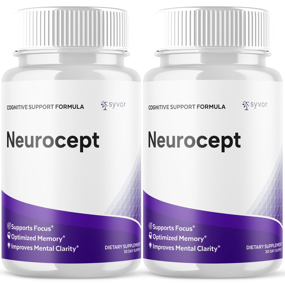 (2 Pack) Neurocept Capsules, Official Neurocept Brain Supplement Pills with All Natural Ingredients, Advanced Formula Support Pills with Max Strength Premium Vitamins for Women & Men (120 Capsules) SyvorAu supplements