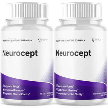 (2 Pack) Neurocept Capsules, Official Neurocept Brain Supplement Pills with All Natural Ingredients, Advanced Formula Support Pills with Max Strength Premium Vitamins for Women & Men (120 Capsules) SyvorAu supplements