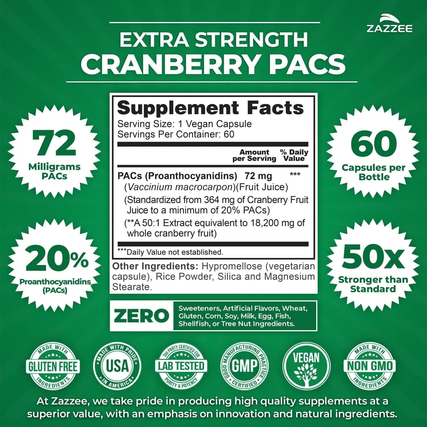 Zazzee Ultimate Urinary Tract Support Bundle | Super Concentrated Proanthocyanidin Cranberry Extract Capsules Plus D-Mannose 1000mg Capsules for UT & Bladder Cleansing (60 Servings Each) ZazzeeAu supplements