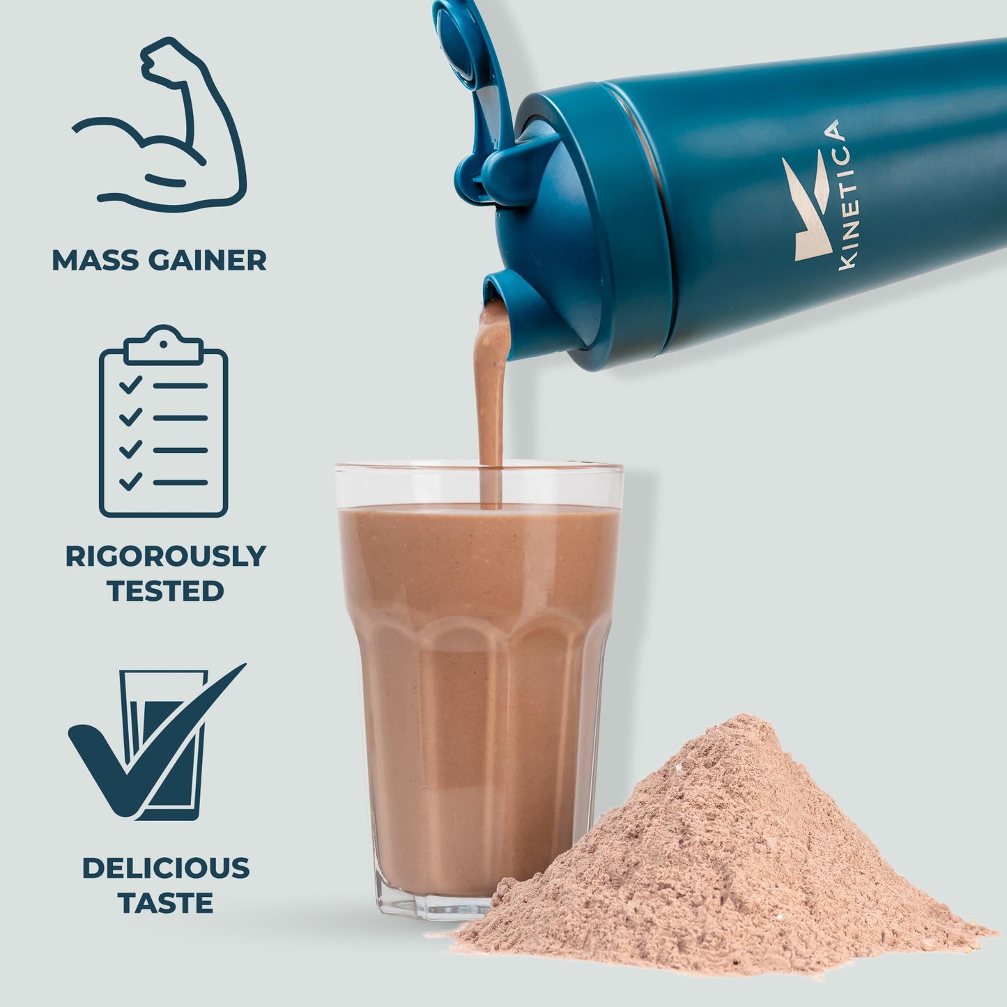Kinetica OatGain Weight Gainer 600+ Calories & 47g Protein per Serving, 2.4 kg KineticaUS supplements