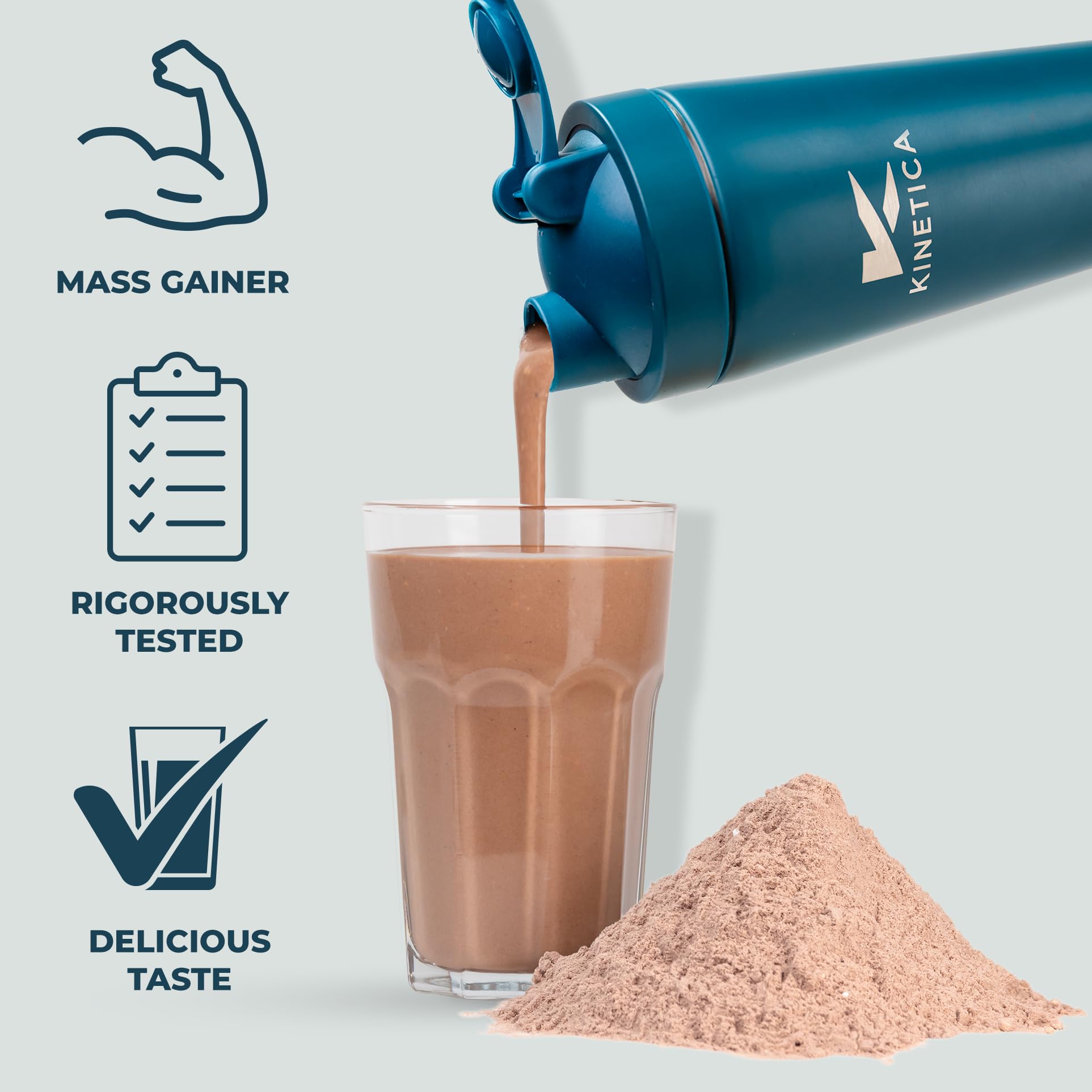 Kinetica OatGain Weight Gainer 600+ Calories & 47g Protein per Serving, 2.4 kg KineticaAu supplements
