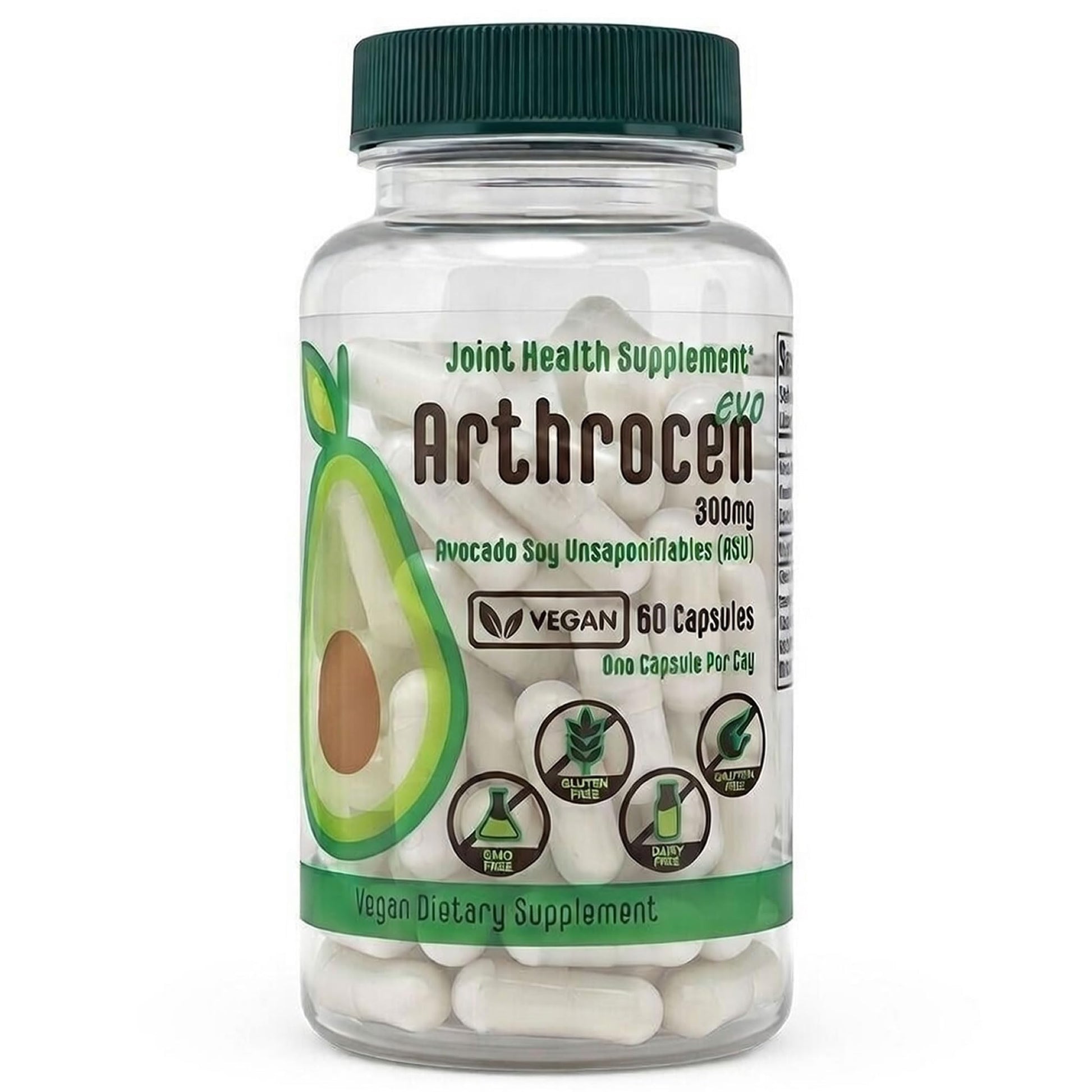 Arthrocen EVO ASU 300 mg Vegan Joint Comfort & Mobility Support Supplement – Clinically Evaluated, Made in USA Plant-Based Formula, Glucosamine Alternative, 60 Capsules (2 Months) ArthrocenAu supplements