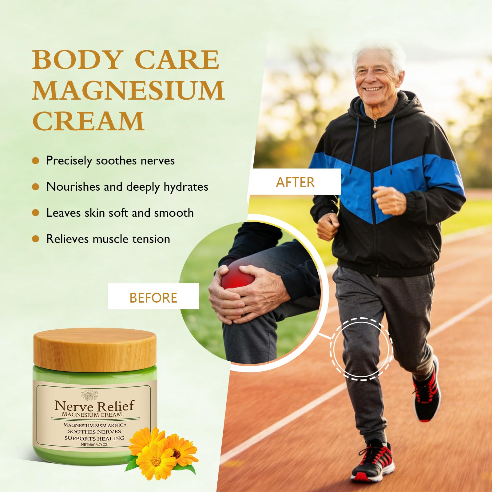 Vincofoo Nerve Relief Magnesium Cream with MSM & Arnica, Soothes Nerves & Daily Soothing Support VincofooAu supplements