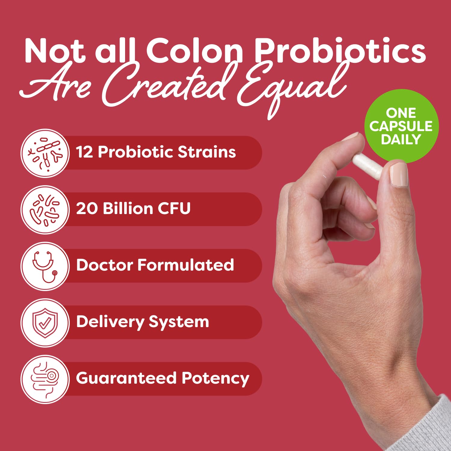 Probulin Colon Support Probiotic Supplement, Daily Gut, Digestive, and Immune Health Probiotics Capsules for Men and Women, 20 Billion CFU, Vegan, 30 Count Bottle ProbulinAu supplements