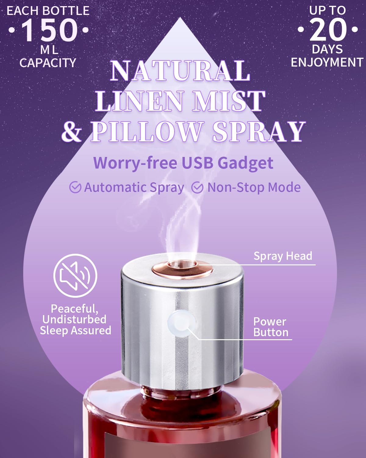 VTS Organic Lavender Water and Roman Chamomile Floral Water with Diffuser, Aromatherapy Air VEDA TINDA SCENTAu supplements