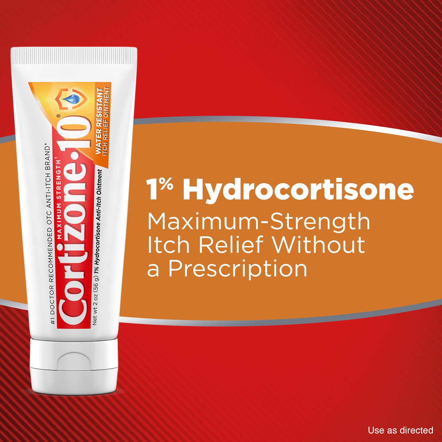 Cortizone-10 Maximum Strength Water Resistant Itch Relief Ointment, 1% Hydrocortisone, Fast-Acting, Anti-Itch Cream for Bug Bites, Rash, Eczema, Psoriasis, Poison Ivy, Oak, Sumac & More, 2 oz Cortizone 10Au supplements